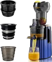 Fruit and Vegetable Juicer, 150 Watt Home Juicer, Electric 1 Litre Juice Extractor, <50dB Operating Volume, with Anti-Drip, Suitable for Juices and Vegetable Juices