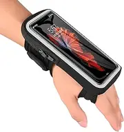 Guzack Wrist Bag Running Armband 2-in-1 Mobile Phone Case Jogging Sports Armband for iPhone 15/14/13/12/11 Pro/Samsung, Wrist Bag with Adjustable Strap Car Key Bag, Jogging Accessories 6.9 Inches