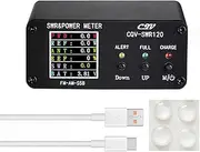 CQV-SWR120 120W SWR Wave Meter High Standing Wave Alarm Function 240 X 240 Full Color Display FM-AM-SSB