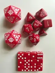 2 mtg Lost Caverns of Ixalan oversized spindowns with pip and dnd dice d20