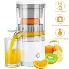 Electric Citrus Juicer Rechargeable Hands-Free Masticating Orange Lemon Sque _wa