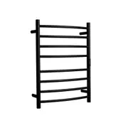 HOTWIRE Hotwire Heated Towel Rail - Curved Round Bar (H700mmxW530mm) with Timer - Black