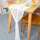 Lace Table-Runner 12x120-Inch White Lace Table Runner Reuseable Wedding Outdo...