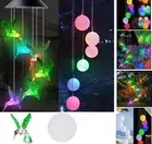 Wind Chimes Solar Powered LED Light Hanging Colour Changing Decor Outdoor Garden