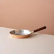 veda essentials. 30cm Copper Non-Stick Frying Pan with Tin Coating & Insulated Brass Handle for Kitchen | Compatible for Gas Cooktops