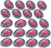 EXQUIMEUBLE 20pcs Retro Turquoise Nail Jewels Unique Vintage Alloy Resin Charms for Nail Art for Women Stunning Manicure Jewelry