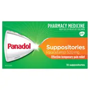 Panadol Suppositories Effective Pain Relief 10 Suppositories