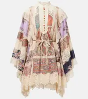 [Zimmermann] Zimmermann Rhiannon embroidered floral minidress AU 16 multicoloured