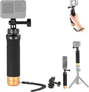 NEEWER Floating Hand Grip for Action Camera with Quick Release Mount Adapter, 1/4" Screw Adapter & Wrist Strap, Underwater Handle Stick Accessories Kit Compatible with GoPro Insta360 DJI, GP23