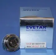 NEW Evetar Lens M118B0418W F1.8 f4mm 1/1.8" IR-Cut filter CCTV & Video Lens