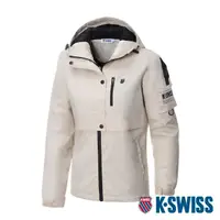 在飛比找momo購物網優惠-【K-SWISS】刷毛防風外套 Windbreaker-女-