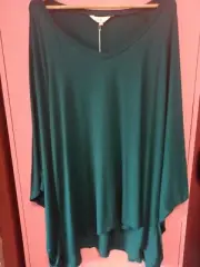 Bamboo Body Emerald green MARA Top Plus Size Stretchy 3XL-4XL