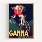 Canna Gomme Pirelli Mauzan Bicycle 1920 Retro Vintage Poster Print