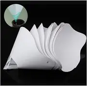 Wanfoou 50 PCS 3D Resin Printer Paper Filter Photocuring Consumables Thicker White Paper Funnel, 3D Printer Paper Filter Set