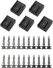Maxmoral 5PCS PWN Plastic Shell Computer Case Cooling Fan Female Plug Interface 4-pin PC Fan Connector Kit