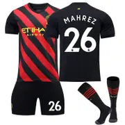 Beakey MAHREZ #26 Manchester Away Jersey 2022/23 Soccer Jersey Kit Football T-shirt Set For Adult Kids