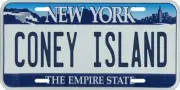 Coney Island Amusement Park New York City Metal License Plate