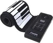 Labymos 61 Key Electronic Piano Keyd Silicon Flible Roll Up Piano Sustain Function USB Port with Loud Speaker