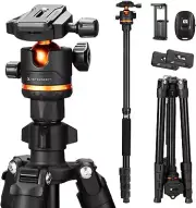 K&F Concept 75.6in Camera Tripod Heavy Duty DSLR Tripods w/ 360 Degree Ball Head