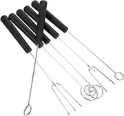 KOMBIUDA 6pcs Stainless Steel Cheese Fondue Forks and Chocolate Dipping Tools Ergonomic Design for Easy Handling Compact and Portable for Baking Fondue and Fruit Dipping