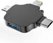 OTG Adapter USB Female to Type C Lightning Micro Male 3in1 Converter for iPhone