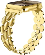 Elegant Metal Strap Compatible with Apple Watch Band 38Mm 40Mm 41Mm 42Mm Metal F