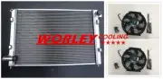 QLD-3ROW Radiator + fan for MINI COOPER 1.4 1.6 petrol with AC L4 4cyl Non-Turbo