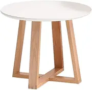Circle Coffee Table Nesting Tables Small Apartment Side Table Creative Multifunctional Tea Table Center Tables for Living Room/White/50 * 40 * 25Cm Feito na China Comfortable Anniversary