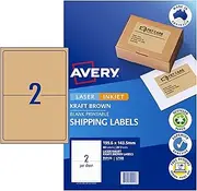 Avery Shipping Labels for Laser Printers, 199.6 x 143.5 mm, 40 Labels (959125 / L7168)