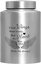 Dog Urns for Ashes - Memorial Urn for Ashes,Airtight Angel Wing Memorial Dog Keepsake for Cremation Funeral Garden Home Display Outdoor Burial