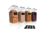 STORFEX 2.5L Storage Container Set - Black (4 Pack)