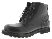 Mens Leather Work Boots Soft Toe Black Laces Hombre Botas Size 9, 9.5, 11, 11.5