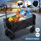 Foldable Wagon Trolley Collapsible Beach Garden All-Terrain Sand Lockable Wheels
