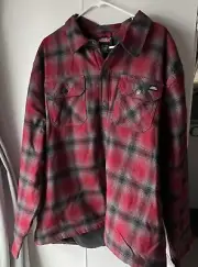 Genuine Dickies Men 3XL HeavyWeight Flannel Shirt Jacket Berber Sherpa Lined NWT