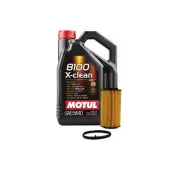5L Motul 8100 X-CLEAN 5W40 Wix Filter Motor Oil Change Kit API SN For Audi VW (for: Audi)
