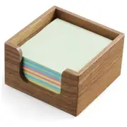 Acacia Wood Sticky Note Holder, Post It Note Dispenser for Office Desk