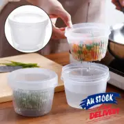 Ginger Storage Drain Sealed Box Kitchen Onion Refrigerator Round Food Container