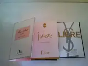 Lot Of 3 x Dior & Yves Saint Laurent YSL Women's Perfume Samples ,Vials, Cards