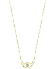 Ember Fine Jewelry 14K Turquoise Evil Eye Necklace