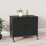 Storage Cabinet Black 60x35x56 cm Steel Storage Furniture