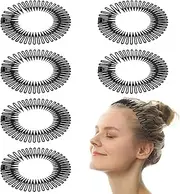 6Pc Stretch Full Circular Stretch Comb Hair Band,Full Circular Stretch Comb Stretch Hair Comb Headband,Full Circular Stretch Comb Flexible Circle Comb Circular Headband Full Circular Stretch Hair Band