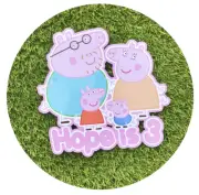 CUSTOM Peppa Pig Family Cake Topper Party Birthday Personalised