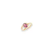 14k Yellow Gold Rhodolite Garnet Diamond ring