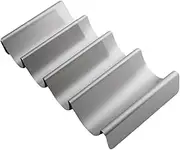 Amosfun 1Pc Stainless Steel Taco Rack Shaped Pancake Holder for Home Restaurants and Parties for Tacos Burritos Shawarmas and More Material