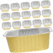 Cabilock 20Pcs Foil Meal Prep Trays Disposable Chafing Dish for Easy Takeaway High Temperature Resistant Baking Pans for Roasting and BBQ