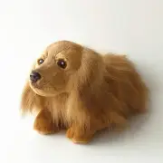 NINI & QUINO Dachshund Long Red Lying Down Plush Toy, Size 15.7 in Weight 290 g