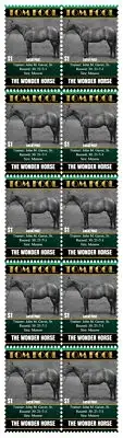 TOM FOOL HORSE RACING CHAMPION STRIP OF 10 MINT VIGNETTE STAMPS #3