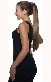 Brown Long Ponytail Clip Costume Hair Extension