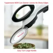 TUPPERWARE NEW CAN OPENER BLACK & WHITE No Need To Touch The Lid Manual
