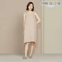 在飛比找誠品線上優惠-YVONNE COLLECTION 雙層紗口袋無袖洋裝-卡其